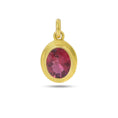 Load image into Gallery viewer, Natural Tourmaline 14K gold pendant side angle - NFJSD-1529