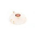Load image into Gallery viewer, Natural Crystal Carving and Tourmaline 18K gold pendant close-up detail - NFJSD-1713