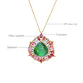 Load image into Gallery viewer, Natural Tourmaline and Tourmaline 18K gold necklace close-up detail - NFJSD-1785