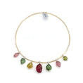 Load image into Gallery viewer, Natural Tourmaline 14K gold necklace front view - NFJSD-1468