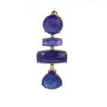 Load image into Gallery viewer, Natural Tanzanite and Emerald 18K gold necklace top view - NFJSD-1456