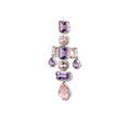 Load image into Gallery viewer, Natural Tourmaline and Amethyst 18K gold necklace close-up detail - NFJSD-1923