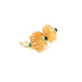 Load image into Gallery viewer, Natural Citrine and Emerald 14K gold earrings top view - NFJSD-1993