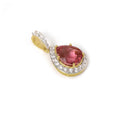 Load image into Gallery viewer, Natural Pink Tourmaline 18K gold pendant top view - NFJSD-1917