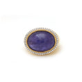 Load image into Gallery viewer, Natural Tanzanite 18K gold ring side angle - NFJSD-1545