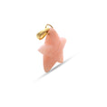 Load image into Gallery viewer, Natural Pink Opal Carving Star 14K gold charm back view - NFJSD-1336
