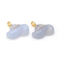 Load image into Gallery viewer, Natural Chalcedony 14K gold charm close-up detail - NFJSD-1600