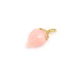 Load image into Gallery viewer, Natural Crystal Carving Shell and Pink Opal Carving Shel 18K gold charm top view - NFJSD-1386
