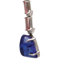 Load image into Gallery viewer, Natural Mix Tourmaline and Tanzanite 18K gold earrings side angle - NFJSD-1625