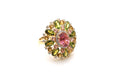 Load image into Gallery viewer, Natural Tourmaline Mix Cut 14K gold ring front view - NFJSD-1153