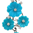 Load image into Gallery viewer, Natural Turquoise 18K gold earrings top view - NFJSD-1603