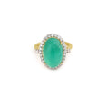 Load image into Gallery viewer, Natural Emerald 18K gold ring back view - NFJSD-1927