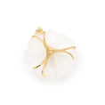 Load image into Gallery viewer, Natural Crystal Carving and Tourmaline 18K gold pendant side angle - NFJSD-1717