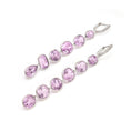 Load image into Gallery viewer, Natural Kunzite 18K gold earrings close-up detail - NFJSD-1663