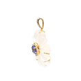 Load image into Gallery viewer, Natural Crystal Carving and Tanzanite 18K gold pendant top view - NFJSD-1710