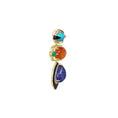 Load image into Gallery viewer, Natural Imperial topaz and Turquoise 18K gold pendant on-hand view - NFJSD-1818
