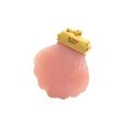 Load image into Gallery viewer, Natural Pink Opal Carving Shall 14K gold charm back view - NFJSD-1337