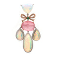 Load image into Gallery viewer, Natural Opal and Emerald 18K gold pendant side angle - NFJSD-1721