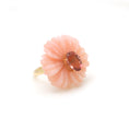 Load image into Gallery viewer, Natural Pink Opal and Pink Tourmaline 14K gold ring top view - NFJSD-1568