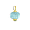 Load image into Gallery viewer, Natural Aqua and Emerald 18K gold pendant close-up detail - NFJSD-1779