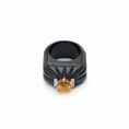 Load image into Gallery viewer, Natural Citrine Hexagon Cut and Black Onyx Carving Shank 14K gold ring close-up detail - NFJSD-1044