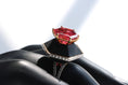 Load image into Gallery viewer, Natural Tourmaline Hexagon Cut and Black Onyx Carving 14K gold ring top view - NFJSD-1009