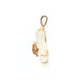 Load image into Gallery viewer, Natural Crystal Carving and Tourmaline 18K gold pendant side angle - NFJSD-1711