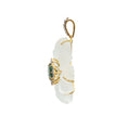 Load image into Gallery viewer, Natural Crystal Carving and Tourmaline 18K gold pendant top view - NFJSD-1731