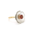 Load image into Gallery viewer, Natural Crystal Carving and Pink Tourmaline 14K gold ring top view - NFJSD-1553