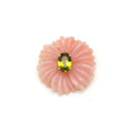 Load image into Gallery viewer, Natural Pink Opal and Tourmaline 14K gold pendant back view - NFJSD-1745