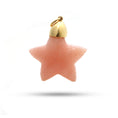 Load image into Gallery viewer, Natural Pink Opal Carving Star 14K gold charm back view - NFJSD-1338