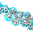 Load image into Gallery viewer, Natural Turquoise 18K gold choker necklace back view - NFJSD-1753
