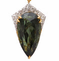 Load image into Gallery viewer, Natural Tourmaline Mix 18K gold earrings side angle - NFJSD-1668
