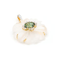 Load image into Gallery viewer, Natural Crystal Carving and Tourmaline 18K gold pendant back view - NFJSD-1731