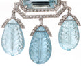 Load image into Gallery viewer, Natural Aqua 18K gold pendant side angle - NFJSD-1660