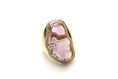 Load image into Gallery viewer, Natural Lavender Quartz Organic Tumble 14K gold ring front view - NFJSD-1159