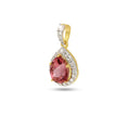 Load image into Gallery viewer, Natural Pink Tourmaline 18K gold pendant close-up detail - NFJSD-1917