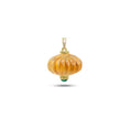 Load image into Gallery viewer, Natural Citrine and Emerald 14K gold pendant front view - NFJSD-1987