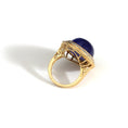 Load image into Gallery viewer, Natural Tanzanite 18K gold ring back view - NFJSD-1532