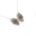 Load image into Gallery viewer, Natural Grey Moonstone 14K gold necklace back view - NFJSD-1425