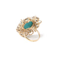 Load image into Gallery viewer, Natural Turquoise and Aquamarine 14K gold ring close-up detail - NFJSD-1907