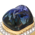 Load image into Gallery viewer, Natural Tanzanite Organic Tumble 14K gold ring back view - NFJSD-1161