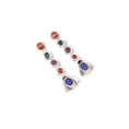 Load image into Gallery viewer, Natural Spinel and Tanzanite 14K gold earrings top view - NFJSD-1901