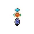 Load image into Gallery viewer, Natural Imperial topaz and Turquoise 18K gold pendant lifestyle shot - NFJSD-1818