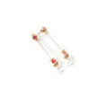 Load image into Gallery viewer, Natural Crystal and Tourmaline 18K gold earrings side angle - NFJSD-1962