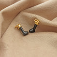 Load image into Gallery viewer, Natural Black Onyx Foot 14K gold charm back view - NFJSD-1330