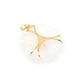 Load image into Gallery viewer, Natural Crystal Carving and Tourmaline 18K gold pendant side angle - NFJSD-1715
