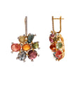 Load image into Gallery viewer, Natural Spinel 18K gold earrings back view - NFJSD-1577