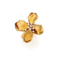 Load image into Gallery viewer, Natural Citrine 18K gold ring side angle - NFJSD-1475