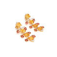 Load image into Gallery viewer, Natural Citrine and Tourmaline 18K gold earrings on-hand view - NFJSD-1800